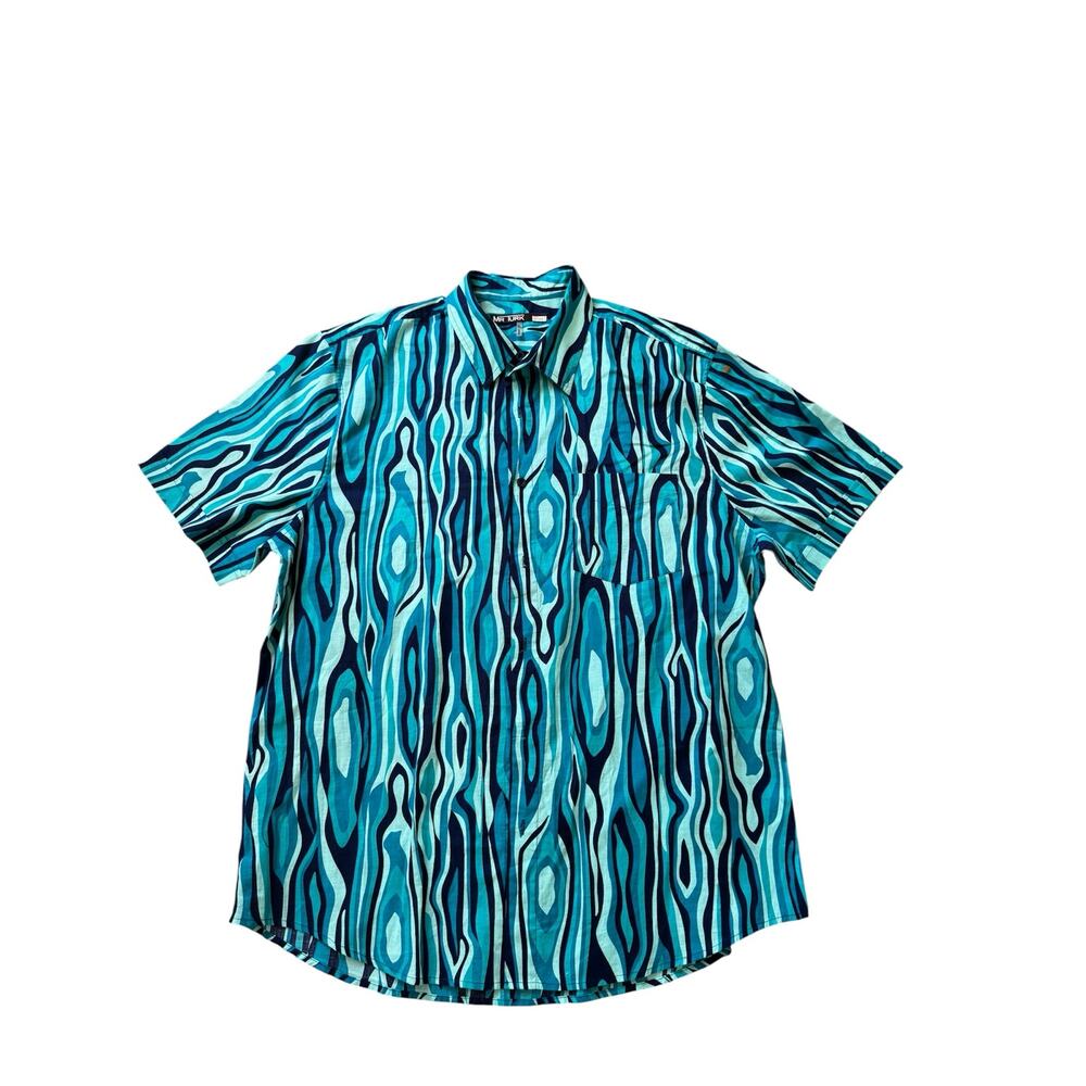 Mr. Turk by Trina Turk Men’s Shirt in Vibrant Pattern. Teal.
Size XL